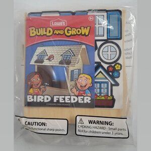 Bird Feeder Lowe's Build and Grow Wood Toy Set Kit Kids DIY Outdoor Decor NEW
